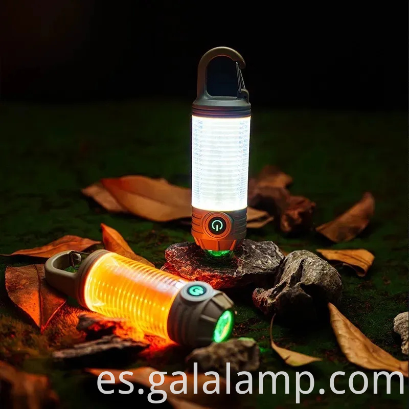 Luz de campamento al aire libre multi funcional, linterna portátil, fuerte, recargable